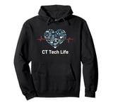 CT Tech Life Radiology Technologist Heartbeat Monitor Pullover Hoodie