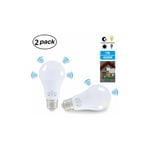 Ampoule Led E27, Avec Detecteur De Mouvement, 7W, Blanche, 2Pcs