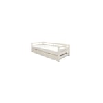 Lit gigogne Lit banquette et tiroir Actim 90x190 blanchi