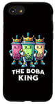 Coque pour iPhone SE (2020) / 7 / 8 Boba King Illustration drôle Boba Tea Drinker