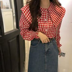 Women'S Shirt Spring Summer Style Chiffon Blouses Shirts Lady Casual Peter Pan Collar Blusas Tops Peter Pan Collar Shirt-2_L