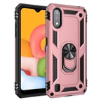 Samsung Galaxy A01      Military Armour Case    RoseGold