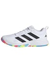 adidas Femme Court Team Bounce 2.0 Shoes Chaussures, Cloud White/Core Black/Lucid Lemon, 37 1/3 EU