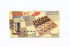 Wooden Chess And Checkers 2In1 29X29 Jywk392 14416