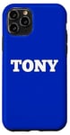 Coque pour iPhone 11 Pro Tony Étiquette personnalisable sur le devant