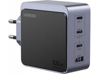 Ugreen Nexode Air 100W Nätladdare, 3X Usb-C, Usb (Grå)