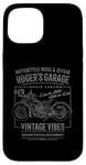 iPhone 15 Roger's Garage Motorcycle Design for the Name Roger Case