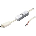 Unbekannt BKL Electronic MUSB 10080117 - câble micro-USB mâle avec interrupteur blanc mâle, droit 2 pôles câblés 10080117 BKL Electronic Contenu: 1 pc(s)