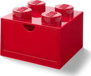 Room Copenhagen Lego Desk Drawer 4 , Storage Box (Red, Knobs)