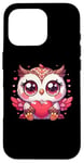 iPhone 16 Pro Owl Valentines Day Heart Kawaii Anime Owl For Girls Women Case