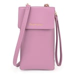 UTO Portefeuille Porte Monnaie Femme Sac À Bandoulière en PU Cuir souple Téléphone Portable Mini Pochette Porte Carte Épaule Portefeuille Sac pour Cadeau de Noël Saint-Valentin