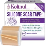 Silicone Scar Sheets(1.6 x 120"Roll-3M) Scar Removal Silicone Scar Tape for Softening and Flattening Scars, Acne, C-Section, Keloid Surgery, Painless Removal, Reusable, Washable, 10-12 Month Supply