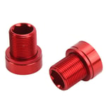 (Red)2Pc Bike Crank Screw Spline Centre Shaft Aluminium Alloy High Strength PA