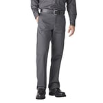 Dickies Men's Slim Straight Fit Pant????????? ????? ? ?? ??????????????? ???? ??? work utility pants, Charcoal, 34W 30L UK