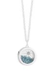 Rachel Jackson London Personalised Blue Topaz North Star Amulet Necklace