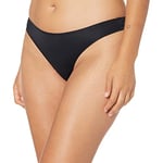 Amazon Essentials String Stretch Thermocollé sans Couture Femme, Lot de 4, Noir, 38