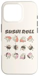 Coque pour iPhone 16 Pro Mignon Kawaii Rouleau de Sushi Dessin animé Dessin animé Japonais Nourriture Anime