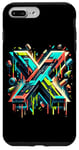 Coque pour iPhone 7 Plus/8 Plus Lettre initiale du nom de l'alphabet X dans le style graffiti art