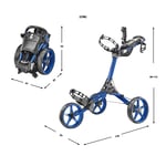 CaddyTek CaddyLite Compact - Golfvagn med 3 Hjul - Blå