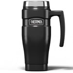 Thermos Stainless King Gun Metal Travel Mug (470ml), Reusable Insulated Stainless Steel Coffee Cup for Hot or Cold Drinks, Vacuum Sealed Water Flask with a Leak-Proof Lid, 7hr Hot/18hr