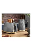 Russell Hobbs Groove Kettle &Amp; Toaster Bundle - Grey