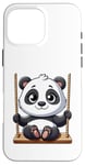 Coque pour iPhone 16 Pro Max Aire de jeux Panda Swinging Playground Fun