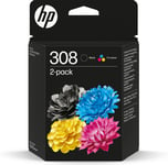 HP 6L6S6UE/308 Printhead cartridge multi pack black + color Pack=2 for