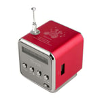 Mini radio FM haut-parleurs portables numériques haut-parleur de douche écran LED haut-parleur mains libres avec récepteur lecteur de musique MP3, rouge