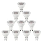 paul russells GU10 LED Bulbs, 4W 345lumens, 50Watt Equivalent Halogen GU10 Spotlight Bulbs Replacement, 36° Narrow Beam, Bright Daylight 6500K, No Flickering, Energy Saving Non-Dimmable, Pack of 10