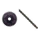 SHIMANO Cycling Cassette HG31 8 Speed & HG40 116 W/CL Chain - Grey, 6/7/8 Speed