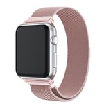 Apple Watch Series 1-3 38mm Armband Milanese Loop, Rosa guld