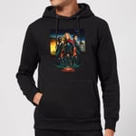 Captain Marvel Movie Starforce Poster Hoodie - Black - L - Black