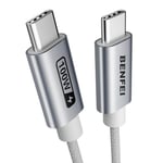 BENFEI 100W USB C Fast Charging Cable(1Meter), Tangle-Free Silicone USB-C Cable Aluminum Shell, Woven Design for iPhone 15/15Pro/15Plus/15ProMax MacBook Pro/iPad Pro/Air 4,Samsung Galaxy S23+/S23