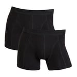 Claudio 2P Cotton Trunks Helsvart bomull XX-Large Herre