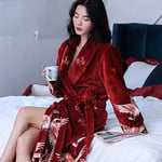 Épaissir Flanelle Femmes Peignoir Robe Chemise De Nuit Hiver Chaud Corail Polaire Vêtements De Nuit Vêtements De Nuit Impression Décontractée Fleur Homewear XL Livraison Gratuite