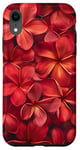 iPhone XR Red Frangipani Flowers Plumeria Flower Pretty Garden Hawaii Case