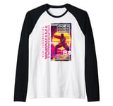 Yokohama City 80s Synthwave Shaolin Japan Yokohama Raglan Baseball Tee