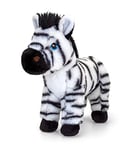 Keel Toys KEELECO - Peluche 100% recyclée - Jouet écologique pour Enfant - Peluche Zèbre 20cm - SE1037, Noir, Blanc