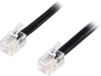 Deltaco Modular cable 4P4C(RJ9/RJ10/RJ22) 2m, black