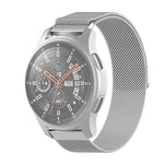 Beilaishi For Honor Magic Watch 2 / Galaxy Active2 Milan Stainless Steel Mesh Strap 22MM(Black) replacement watchbands (Color : Silver)