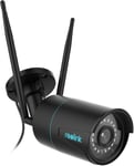 5MP Caméra Surveillance WiFi Extérieure,Caméra IP Filaire Maison Etanche IP67,2,4GHz/5GHz WiFi,Détection de Personne/Véhicule/Animal,Vision Nocturne,Fente Carte microSD,Noir