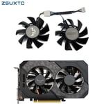 Ventilateur de Refroidissement de Carte pour ASUS RTX 2060 GTX 1660 1660Ti TUF GAMING OC,Pièce de remplacement T128015BU,75mm,FD8015U12D,6 Broches