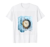 Roman Clock Frozen Inside Block of Ice T-Shirt