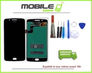 Vitre Tactile + Ecran LCD   pour LENOVO MOTO G5  Couleur Noir  + outils + Colle