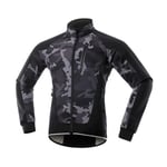 Veste de cyclisme en polaire composite pour homme Automne et Hiver Veste coupe-vent et imperméable (Camouflage, M)