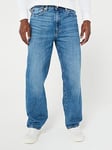 Levi's 568 Stay Loose Fit Jeans - Merry And Bright - Blue, Mid Wash, Size 36, Inside Leg Long, Men