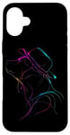 Coque pour iPhone 16 Plus Contour de chapeau d'ours vibrant