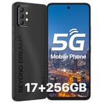 UMIDIGI 5G Mobile Phone 17GB(12+5)+256GB,64MP+24MP,5150mAh,A13 Pro Max 5G Smartphone,Dimensity 900 Processor,Android 12,90Hz Refresh,6.8" 2.4K FHD+ Display,Type-C,Dual SIM/Face ID/GPS/OTG-Black