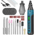 Kit de tournevis de meulage 2 en 1 sans fil de type C rechargeable multi-usage électrique Mini outil électrique multifonction 2 embouts de pilote 7