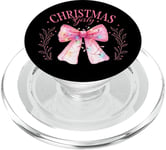 Christmas Girly Lights Pink Bow Sparkle PopSockets PopGrip for MagSafe